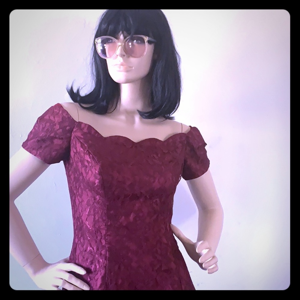 1980s vintage lace cocktail dress